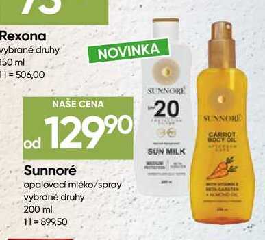 Sunnoré opalovací mléko/spray vybrané druhy 200 ml Hruška