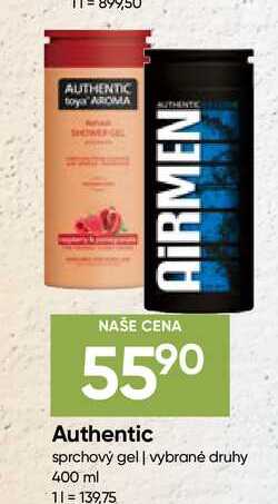 Authentic sprchový gel vybrané druhy 400 ml Hruška