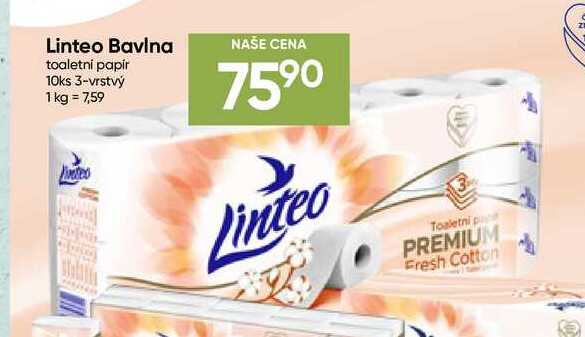 Linteo toaletní papír 10 ks 3-vrstvý Hruška