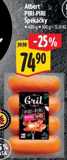 Albert PIRI-PIRI Špekáčky, 480 g