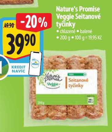 Nature's Promise Veggie Seitanové tyčinky, 200 g