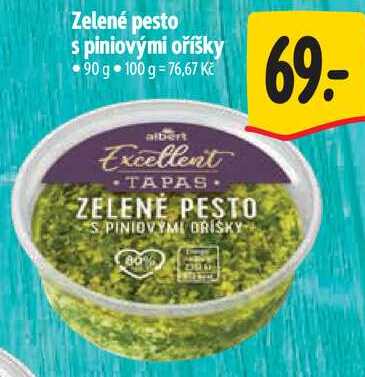 Zelené pesto s piniovými oříšky, 90 g