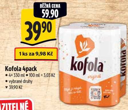 Kofola 4pack, 4x 330 ml 