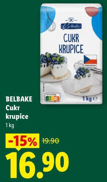 BELBAKE Cukr krupice, 1 kg 