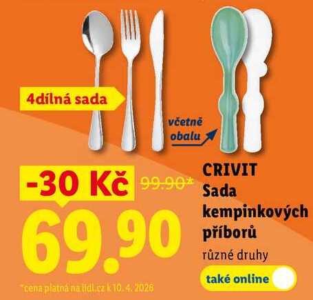 CRIVITSada kempinkových příborů, různé druhy