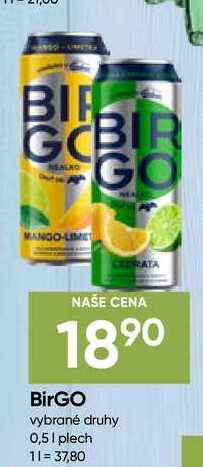 BirGO vybrané druhy 0,5l plech