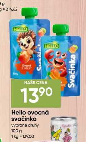 Hello ovocná svačinka vybrané druhy 100 g Hruška