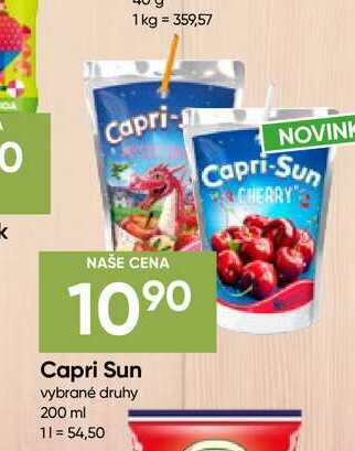 Capri Sun vybrané druhy 200 ml