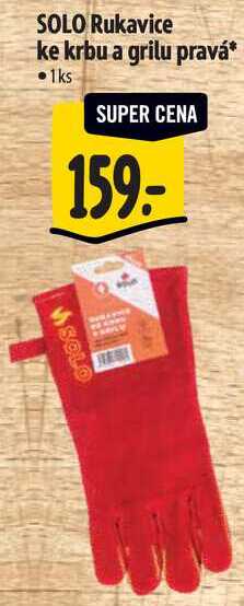 SOLO Rukavice ke krbu a grilu pravá