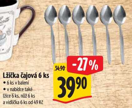 Lžička čajová 6 ks 