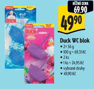 Duck WC blok, 2×36g  