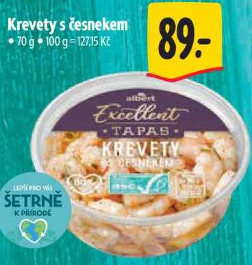 Krevety s česnekem, 70 g