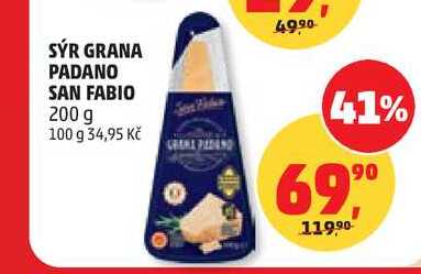 SÝR GRANA PADANO SAN FABIO, 200 g 