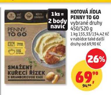 HOTOVÁ JÍDLA PENNY TO GO, 450 g 