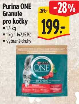 Purina ONE Granule pro kočky, 1,4 kg