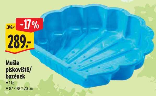 Mušle pískoviště/bazének Albert