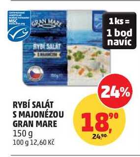 RYBÍ SALÁT S MAJONÉZOU GRAN MARE, 150 g