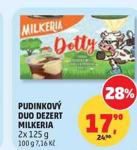 PUDINKOVÝ DUO DEZERT MILKERIA, 2x 125 g 