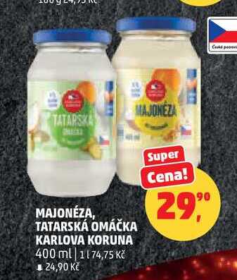 TATARSKÁ OMÁČKA KARLOVA KORUNA, 400 ml 