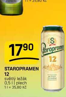 STAROPRAMEN 12 světlý ležák 0,5 | plech