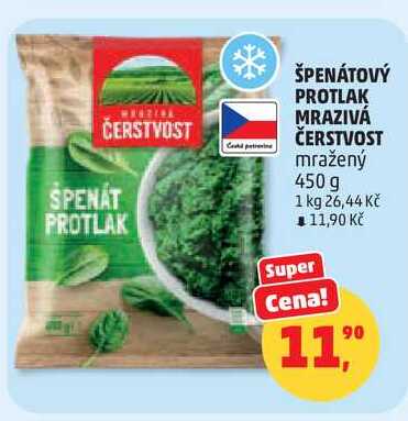 ŠPENÁTOVÝ PROTLAK MRAZIVÁ ČERSTVOST, 450 g