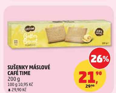 SUŠENKY MÁSLOVÉ CAFÉ TIME, 200 g
