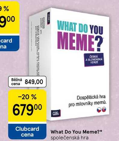 What Do You Meme? společenská hra Tesco