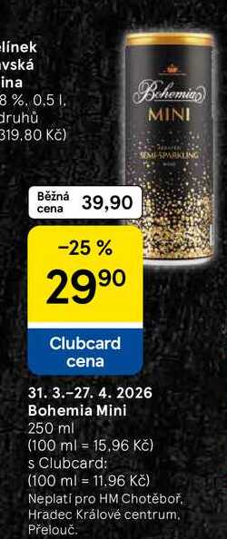 Bohemia Mini, 250 ml  