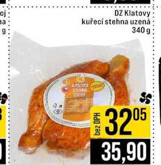 DZ Klatovy kuřecí stehna uzená 340 g