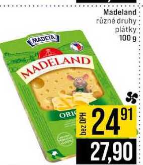 Madeland různé druhy plátky 100 g 
