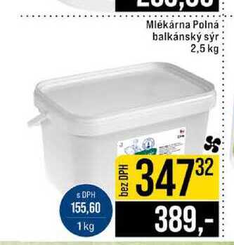 Mlékárna Polná balkánský sýr 2,5 kg