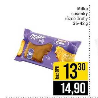 Milka sušenky různé druhy 35-42g