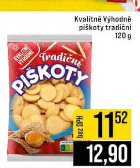 Kvalitně Výhodně piškoty tradični 120 g 