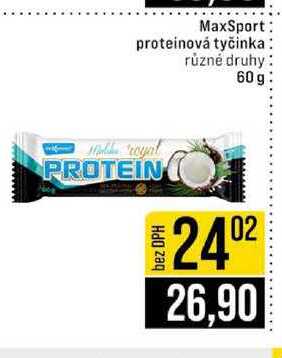MaxSport proteinová tyčinka různé druhy 60 g