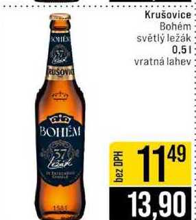 Krušovice Bohém světlý ležák 0.5l
