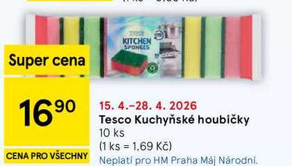 Tesco Kuchyňské houbičky, 10 ks Tesco