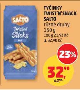 TYČINKY TWIST'N'SNACK SALTO, 150 g 