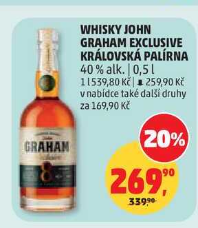 WHISKY JOHN GRAHAM EXCLUSIVE KRÁLOVSKÁ PALÍRNA, 0,5 l