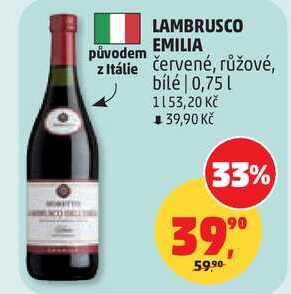 LAMBRUSCO EMILIA, 0,75 l