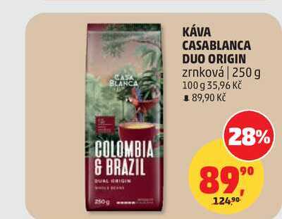 KÁVA CASABLANCA DUO ORIGIN zrnková, 250 g