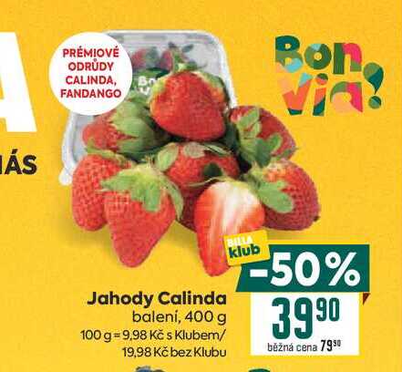 Jahody Calinda balení, 400 g 