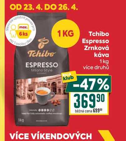 Tchibo Espresso Zrnková Κάνα 1 kg