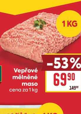 Vepřové mělněné maso cena za 1 kg 