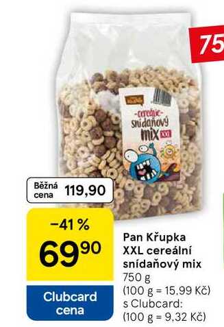 Pan Křupka XXL cereální snídaňový mix, 750 g 