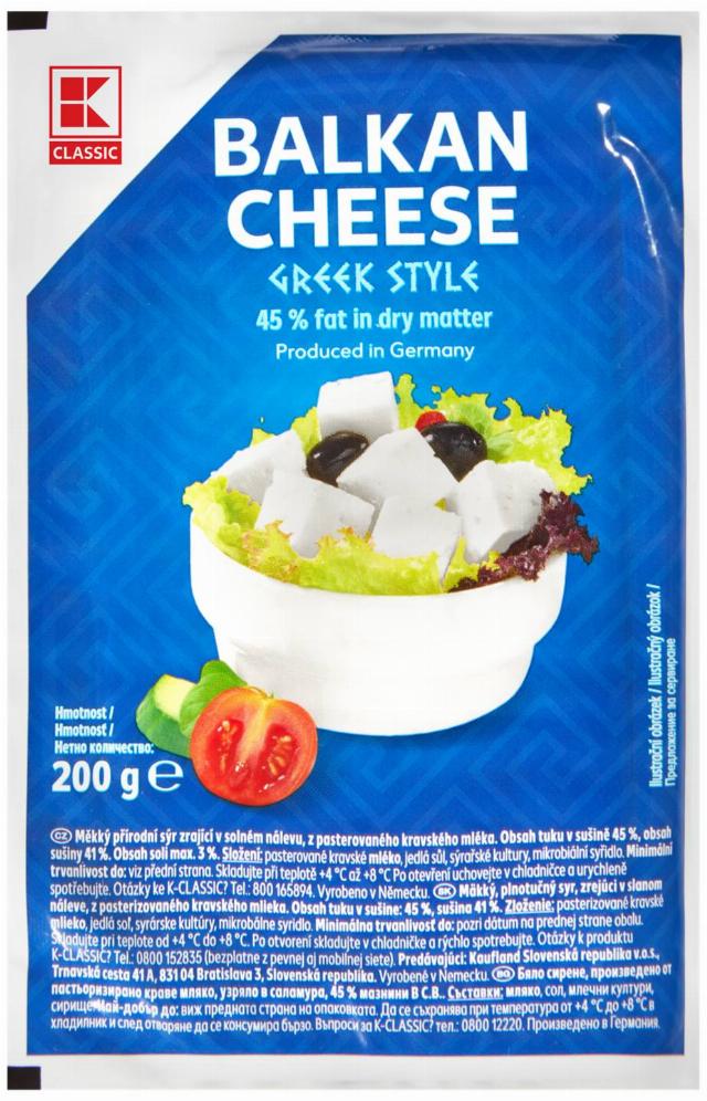 K-Classic Balkánský sýr řeckého typu