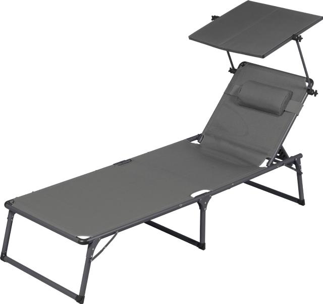 LIVARNO Hliníkové lehátko šedé