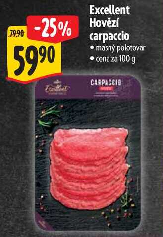 Albert Excellent Hovězí Carpaccio, 100 g 