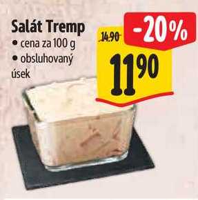 Salát Tremp, cena za 100 g 