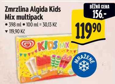 Zmrzlina Algida Kids Mix multipack, 398 ml 