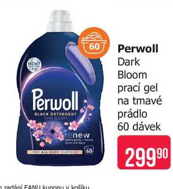 Perwoll Dark Bloom prací gel na tmavé prádlo 60 dávek 